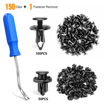 150 Pcs Push-Type Bumper Fasteners Rivet Clips